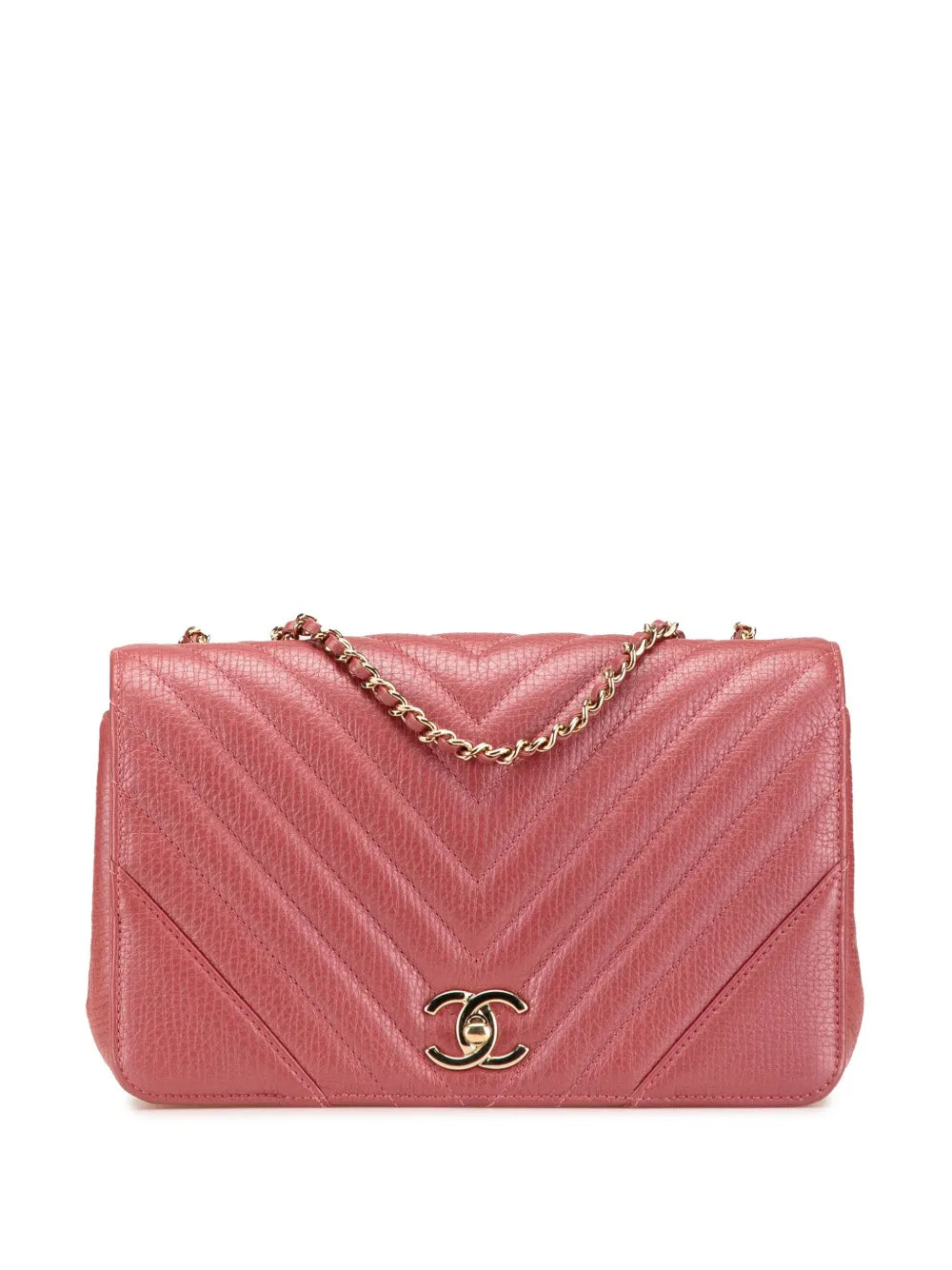 CHANEL 2017 2018 Medium Chevron Calfskin Statement Flap shoulder bag