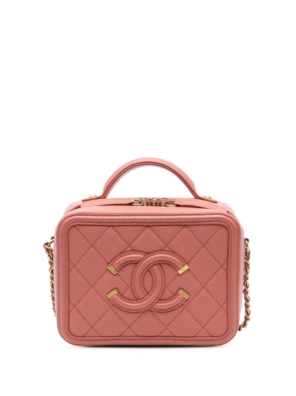 CHANEL 2019 Small Caviar CC Filigree Vanity Bag satchel