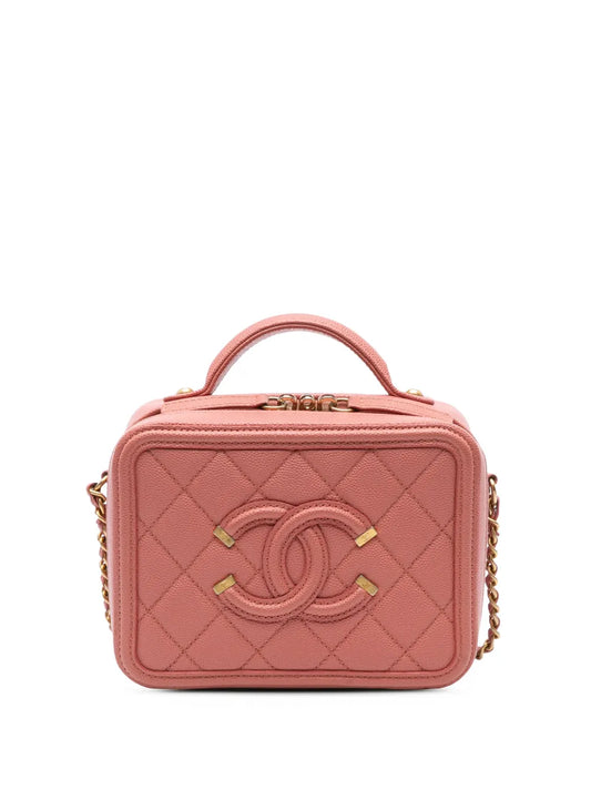 CHANEL 2019 Small Caviar CC Filigree Vanity Bag satchel