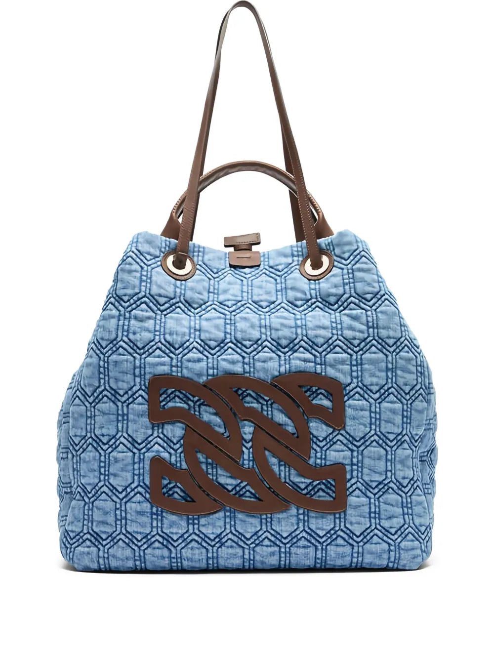 Casadei denim bucket bag