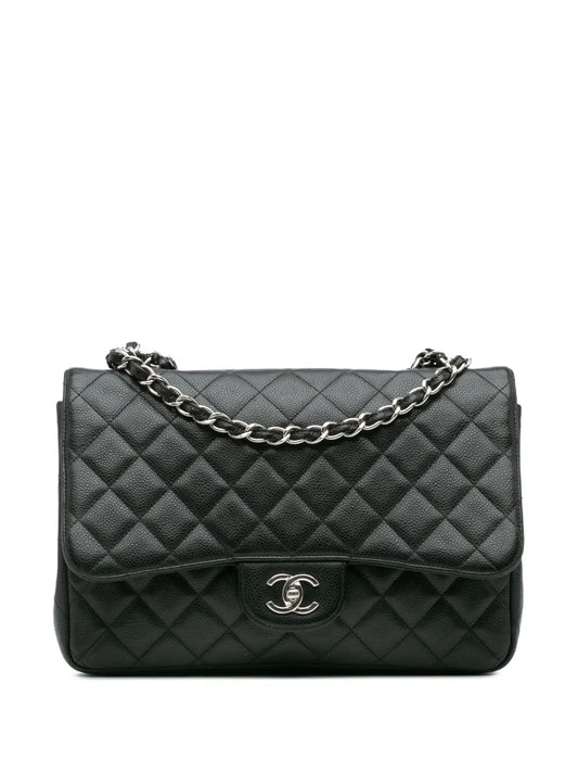 CHANEL 2009 2010 Jumbo Classic Caviar Single Flap shoulder bag