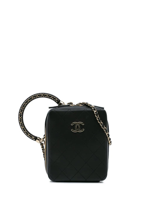 CHANEL 2020 Calfskin Stitched Cup Of Tea Vanity Case satchel