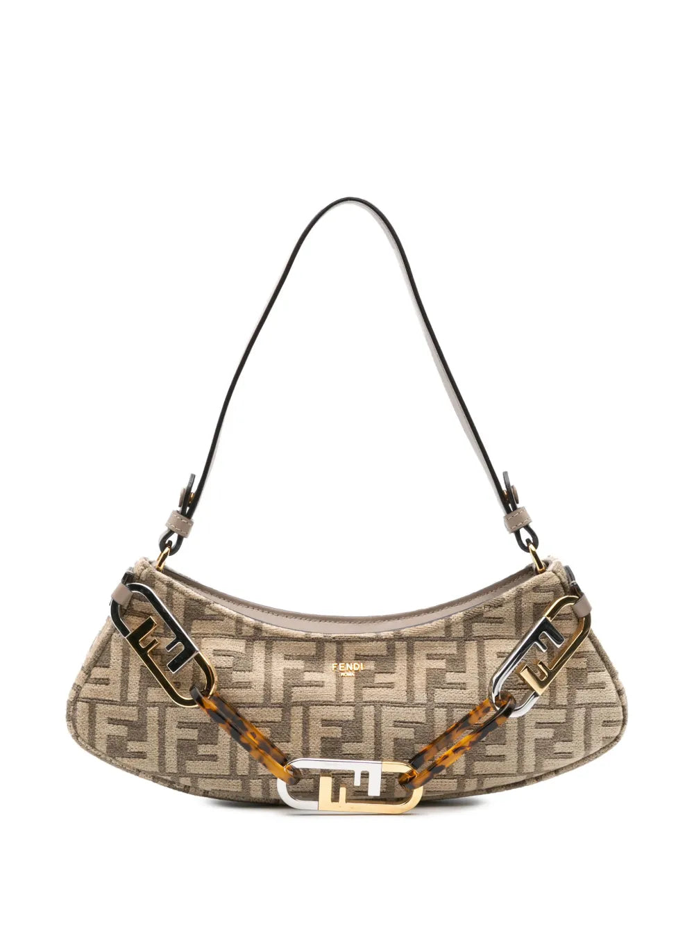 Fendi 2010 2024 Zucca Chenille OLock Swing satchel
