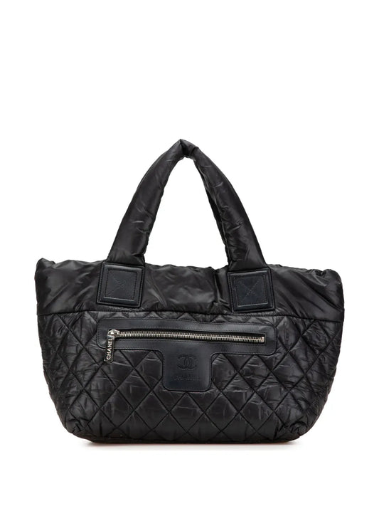 CHANEL 2013 2014 Small Quilted Nylon Coco Cocoon tote bag