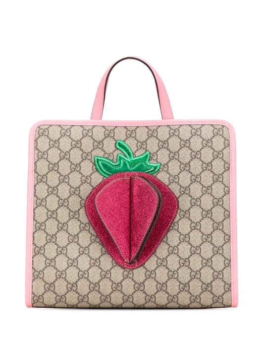 Gucci 2000 2015 GG Supreme Kids Strawberry handbag