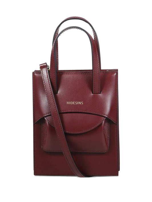 HIDESINS logo stamp leather tote bag
