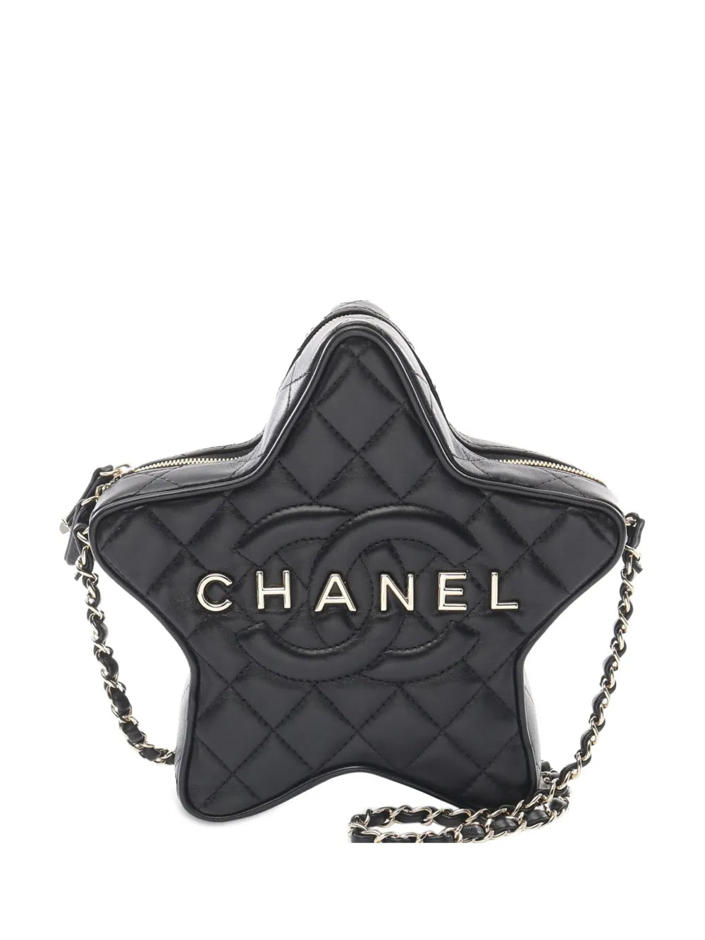 CHANEL 2021 2024 Quilted Lambskin Walk Of Fame Star crossbody bag