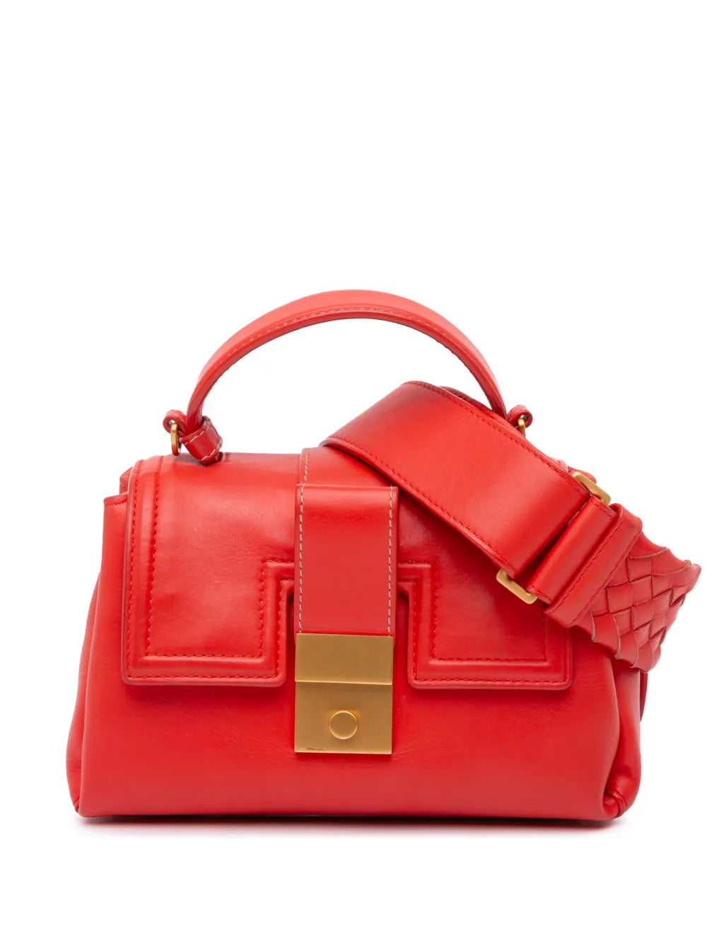 Bottega Veneta 2012 2024 Mini Leather Piazza Top Handle satchel