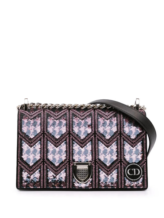 Christian Dior 2015 Small Sequin Embroidered Diorama crossbody bag