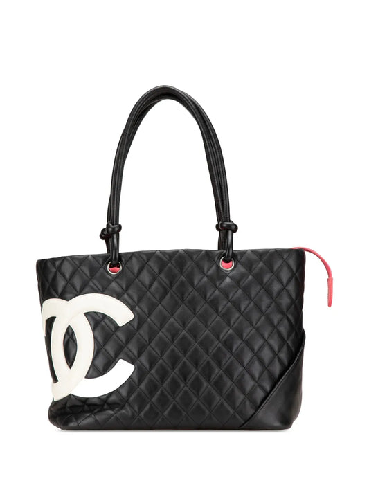 CHANEL 2005 2006 Large Lambskin Cambon Ligne tote bag