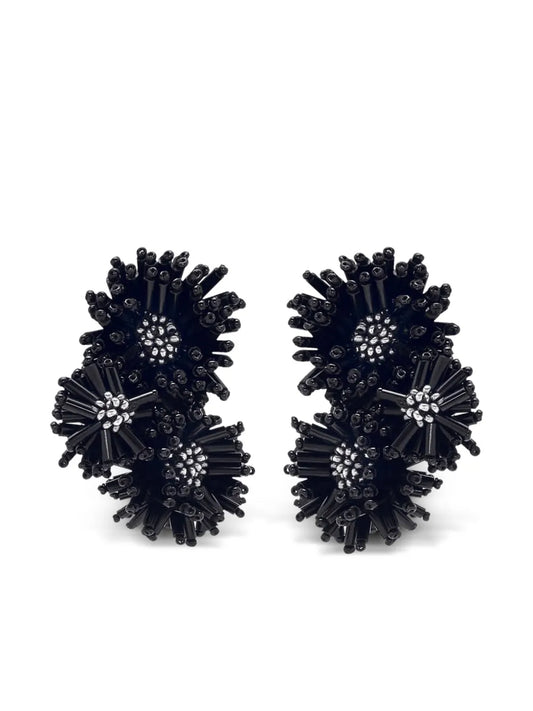 Oscar de la Renta flower detailing earrings
