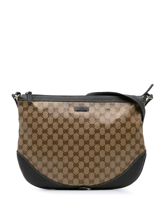 Gucci 2016 2024 Large GG Crystal Half Moon hobo bag