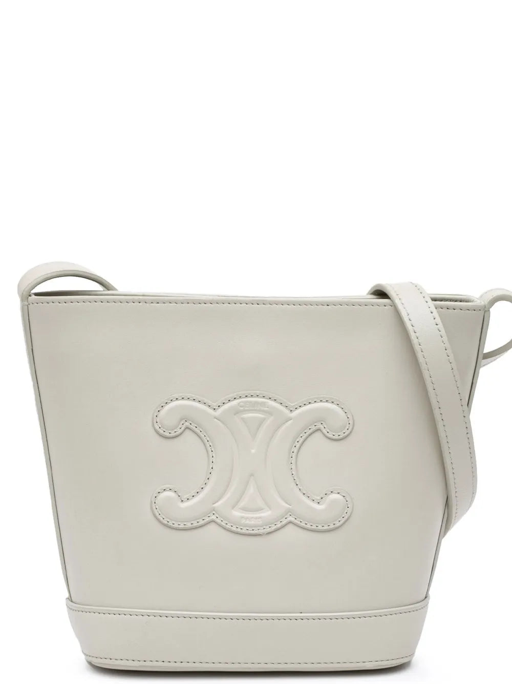 Céline 2022 Small Smooth Calfskin Cuir Triomphe bucket bag