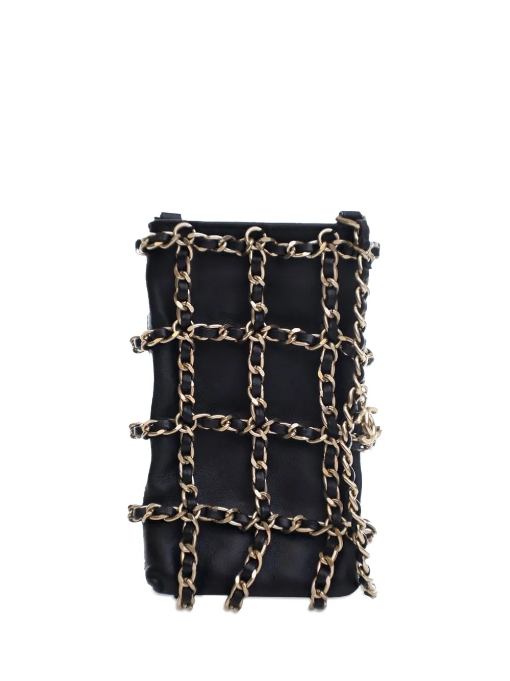 CHANEL 2019 Lambskin Tech Me Out Clutch With Chain crossbody bag