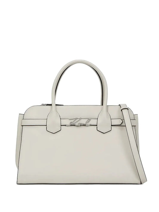 Karl Lagerfeld signature plaque tote bag