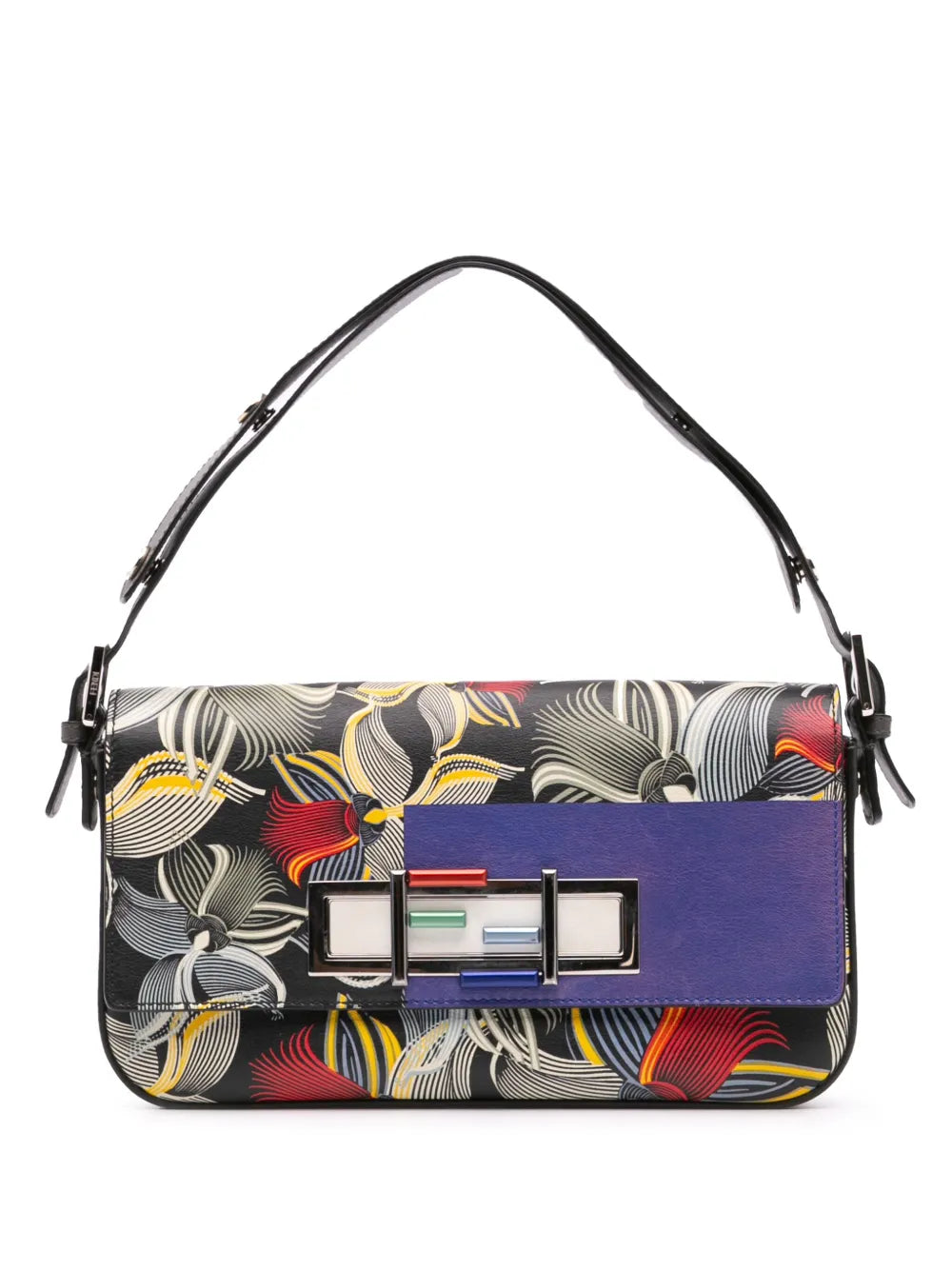 Fendi 2010 2024 Leather Orchid Print 3Baguette shoulder bag
