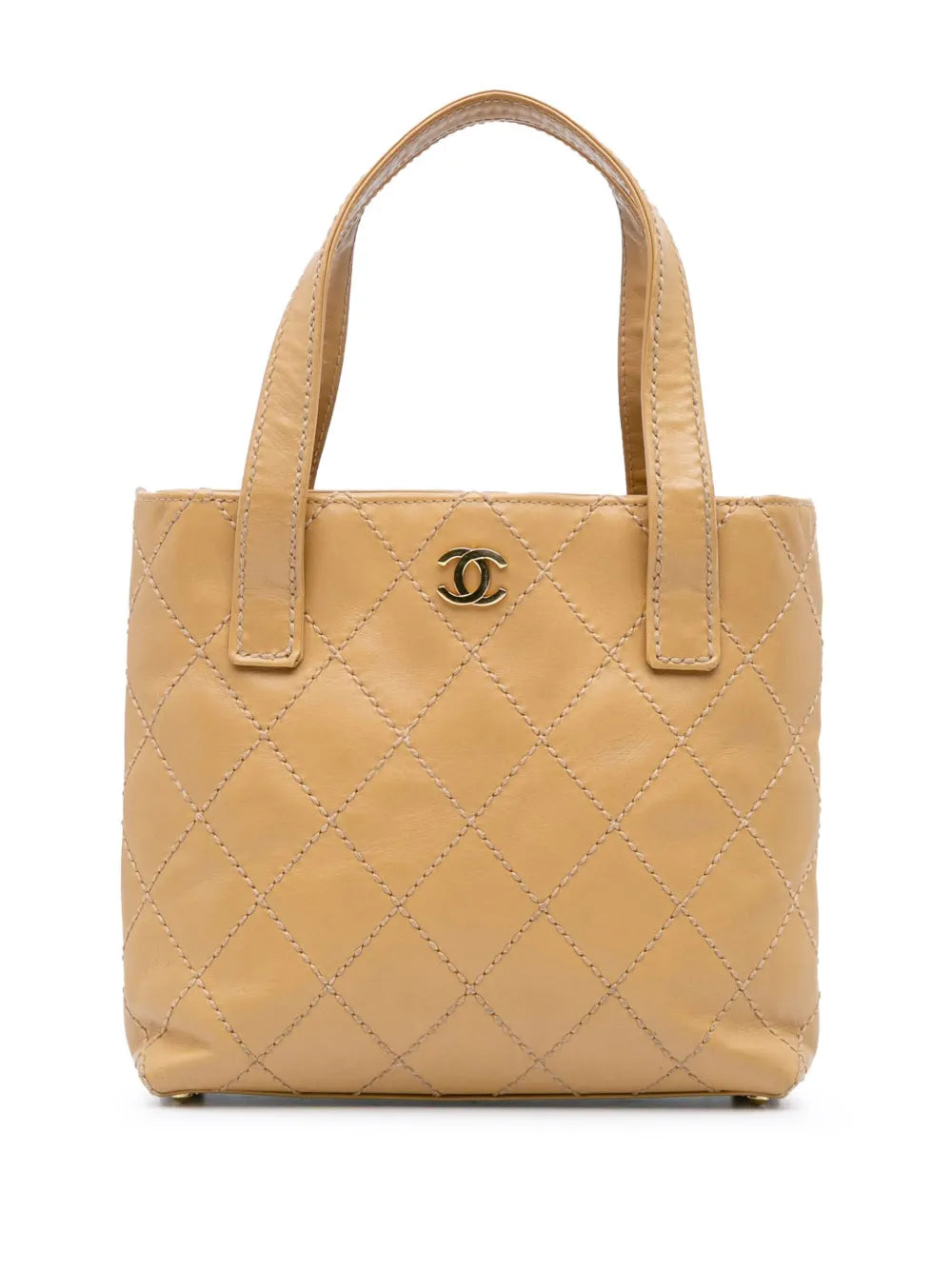 CHANEL 2002 2003 CC Wild Stitch Calfskin handbag
