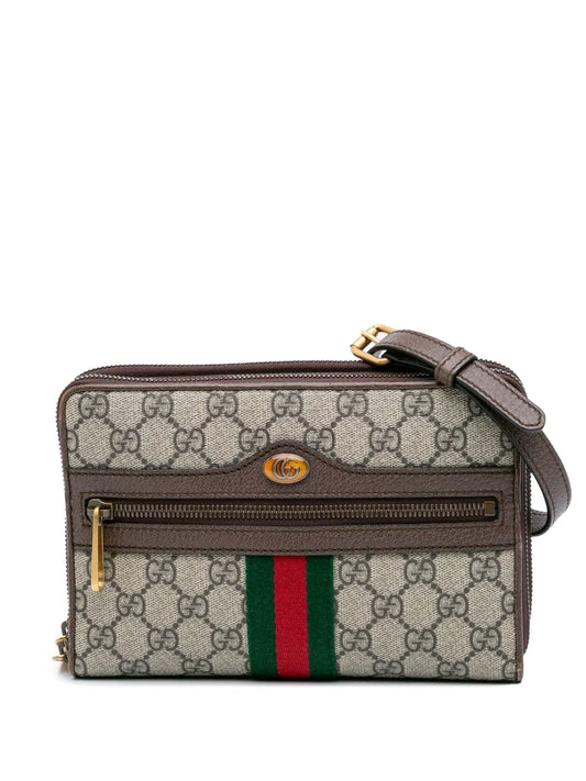 Gucci 2016 2024 GG Supreme Ophidia Wallet On Chain crossbody bag