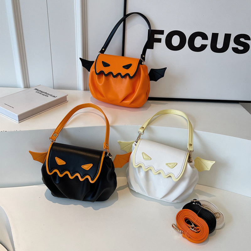 Halloween Pumpkin Crossbody Bag – Funny Cartoon Shoulder Bag for Women