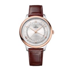 omega de ville prestige 18k sedna? gold & stainless steel men's watch