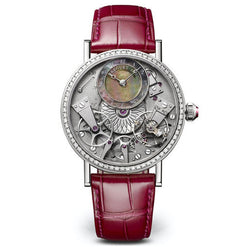 breguet tradition 18k white gold & diamonds lady's watch