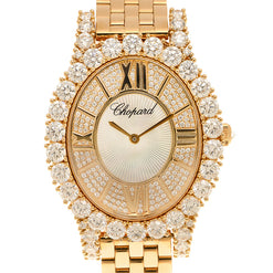 chopard l'heure du diamant 18k rose gold & diamonds lady's watch_6