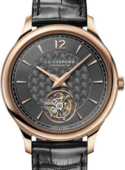 chopard l.u.c flying twin tourbillon 18k rose gold men's watch