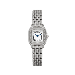 cartier panth?e de cartier 18k white gold & diamonds lady's watch_1