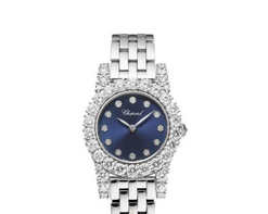 chopard l'heure du diamant 18k white gold & diamonds lady's watch_10