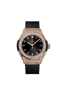 hublot classic fusion 18k king gold & diamonds unisex watch