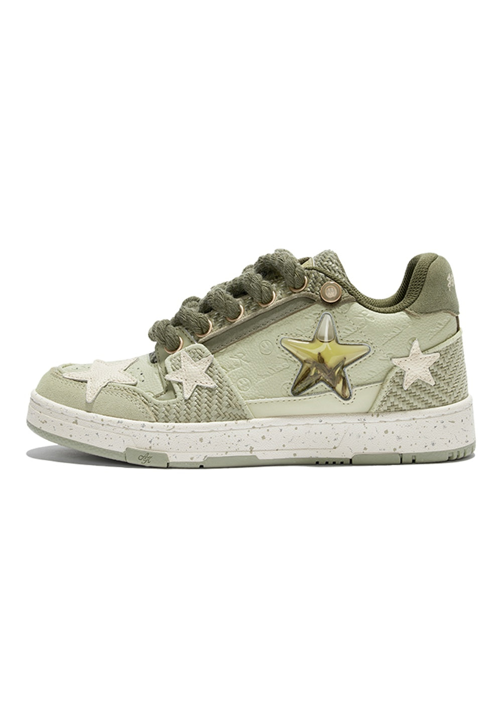 KAALIXTO--Retro Star Sneakers-West Lake Longjing Tea - Unisex