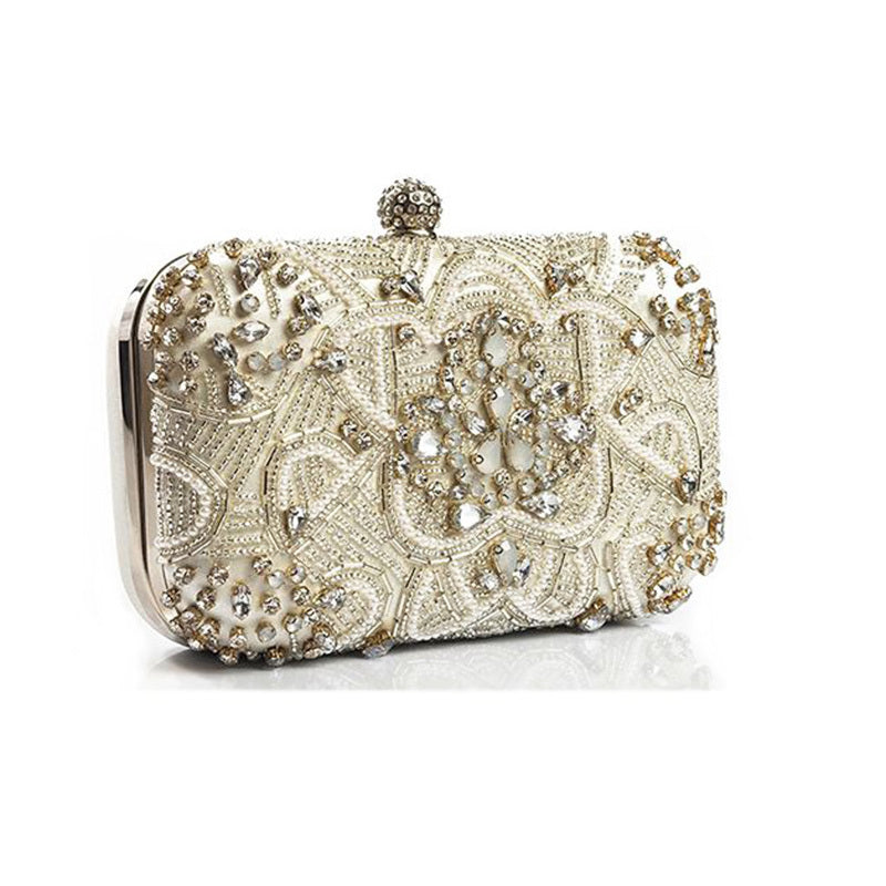 Women’s Rhinestone Chain Bag – Luxury Hand-Sewn Evening Purse