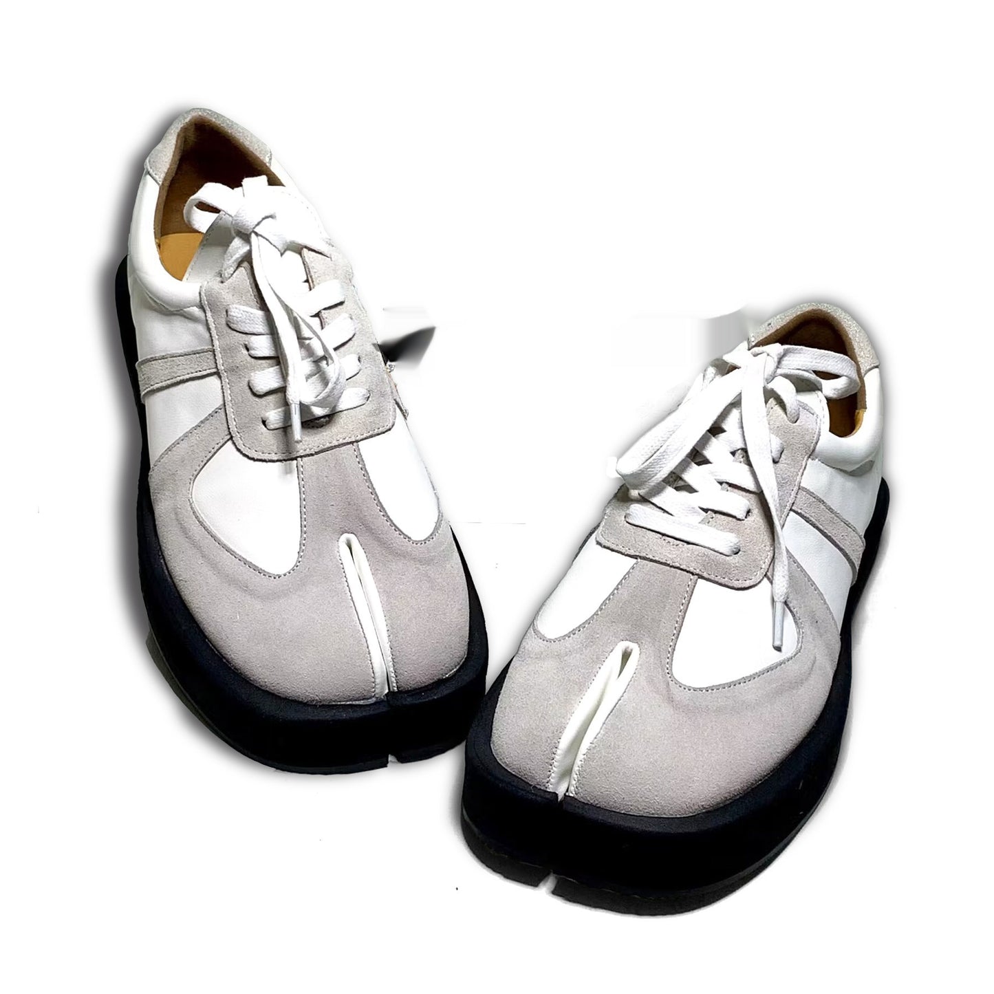 Men’s & Women’s Split Toe Training Shoes – Gray/White-Black Ninja Sneakers