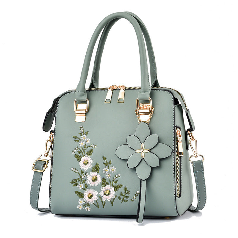 Stylish Women’s Floral Embroidery Messenger & Shoulder Bag