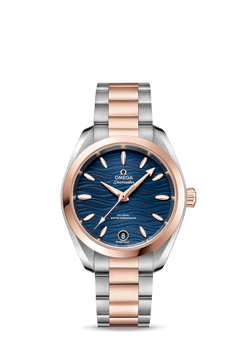 omega seamaster aqua terra co-axial master chronometer stainless steel & 18k sedna? gold lady's watch_2