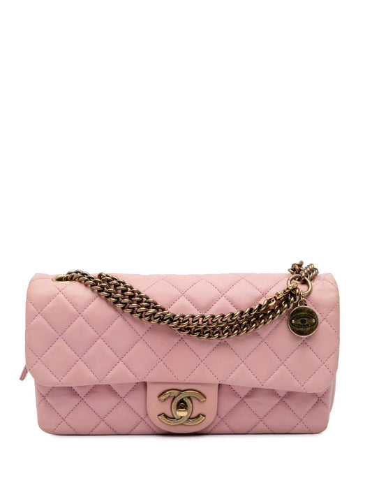 CHANEL 2013 2014 Quilted Calfskin CC Crown Flap shoulder bag