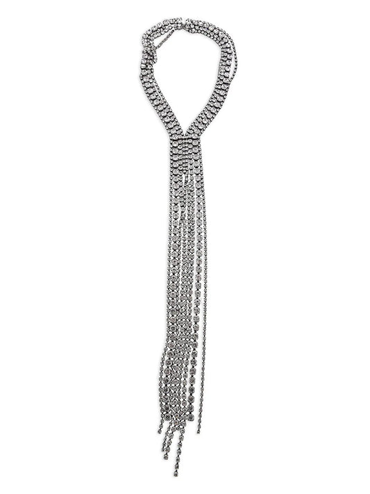 Helene Zubeldia rhinestone embellished cascade necklace