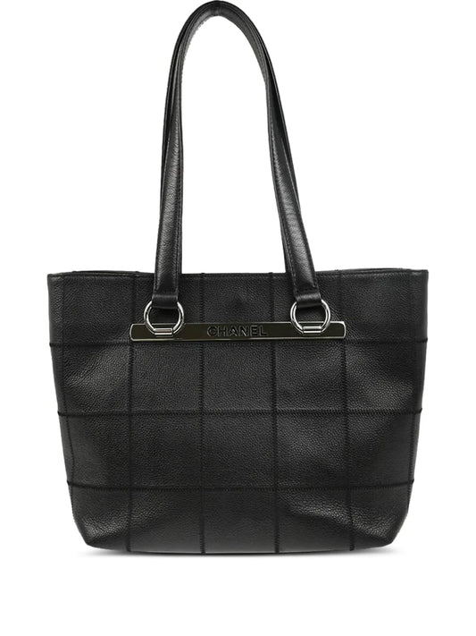 CHANEL 2006 Choco Bar quilted tote bag