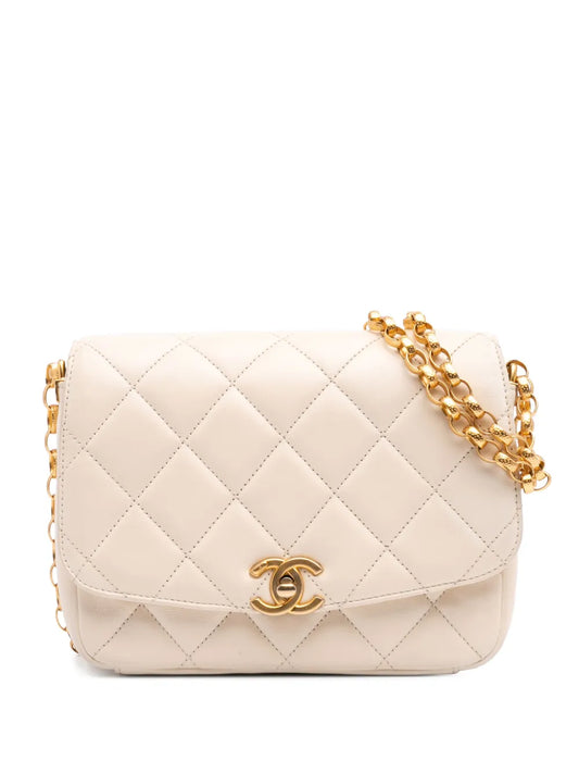 CHANEL 2020 Medium Quilted Lambskin CC Coin Flap crossbody bag