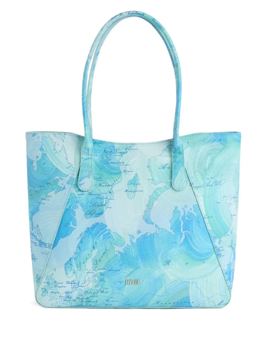 ALVIERO MARTINI 1° CLASSE Geo Water Island tote bag