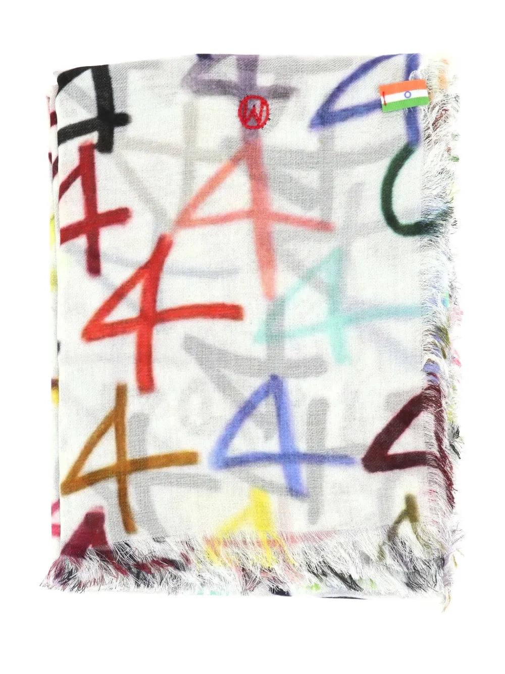 TALKING WALLS graphic print scarf