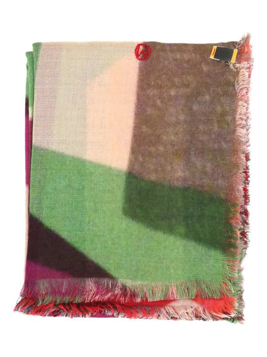 TALKING WALLS geometric print scarf