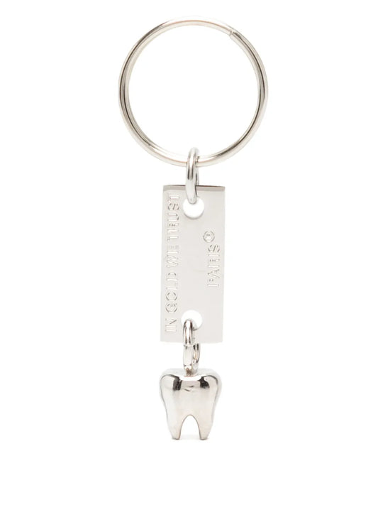 IN GOLD WE TRUST PARIS tooth keyring