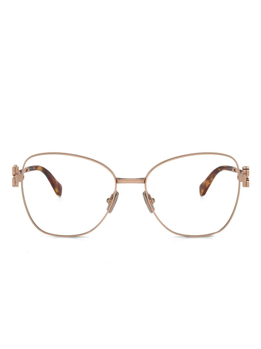 Miu Miu Eyewear cat eye metal frame glasses