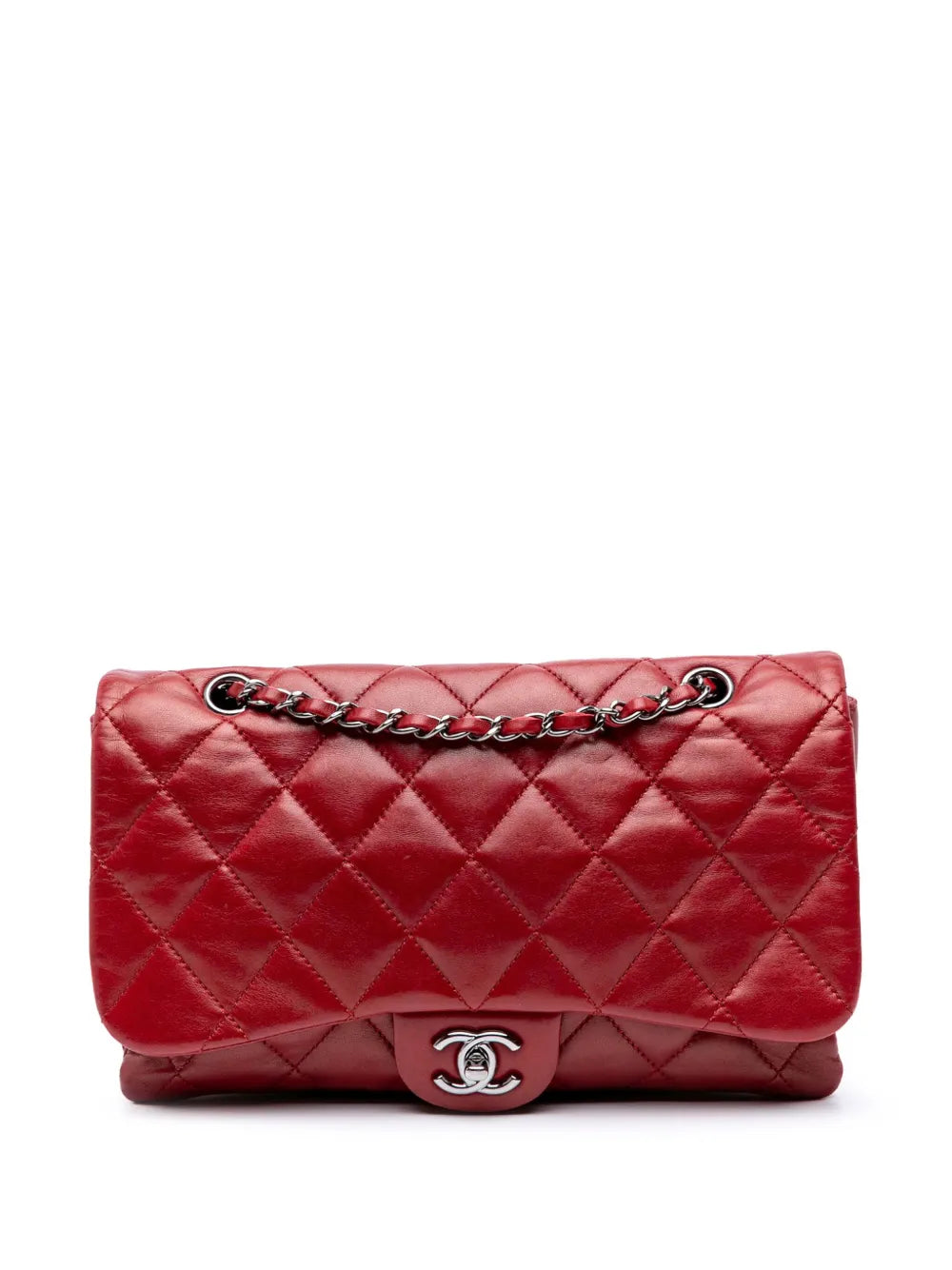 CHANEL 2011 Quilted Lambskin 3 Accordion Flap shoulder bag
