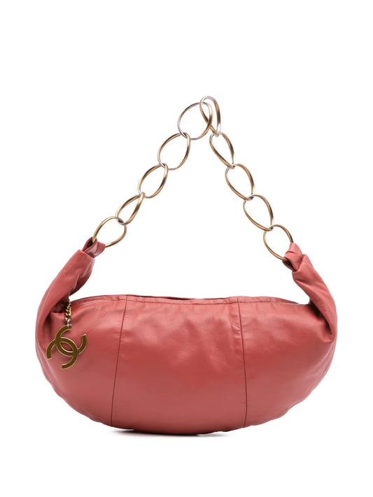 CHANEL 2002 2003 Lambskin CC Ring hobo bag