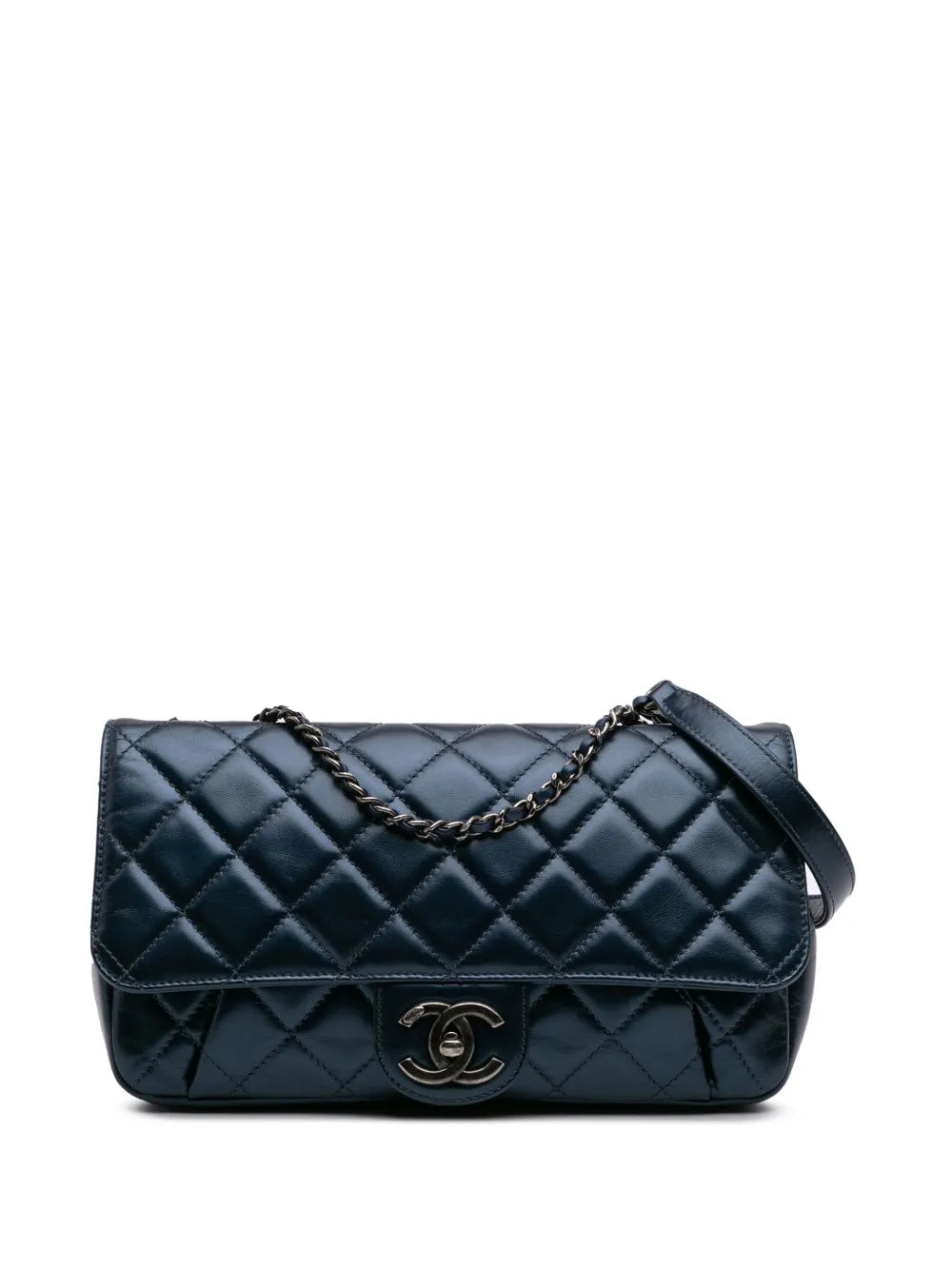 CHANEL 2016 2017 Quilted Glazed Calfskin Coco Pleats Flap crossbody bag