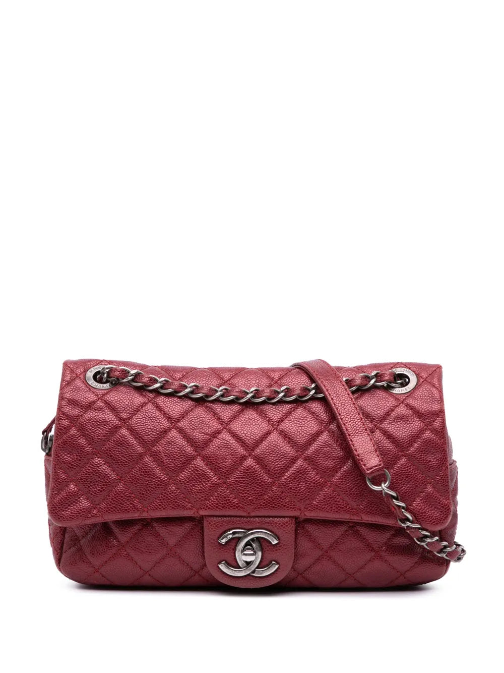 CHANEL 2012 Medium Quilted Caviar Easy Flap shoulder bag