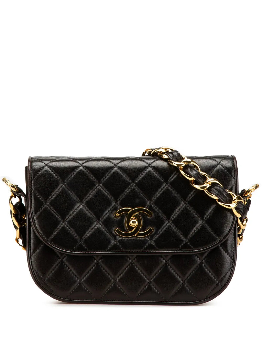 CHANEL 1991 1994 CC Quilted Lambskin Chain Flap crossbody bag