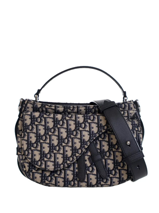 Christian Dior 2021 Mini Oblique Canvas Soft Saddle satchel